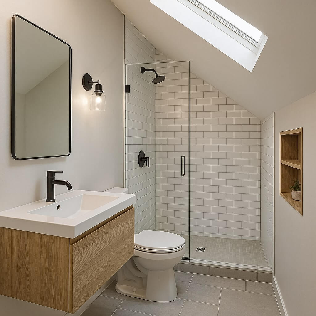 Small Bathroom Remodel with Slanted Ceiling: Creative Design Ideas for 2025