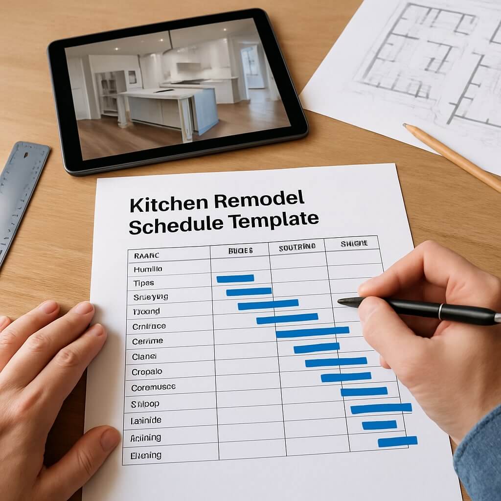 Step-by-Step Guide for Using a Kitchen Remodel Schedule Template